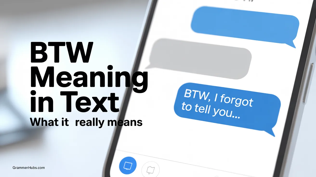 BTW Mean in a Text Message