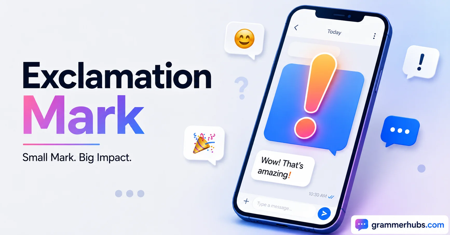exclamation mark mean in text