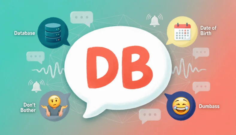 DB Mean In Text