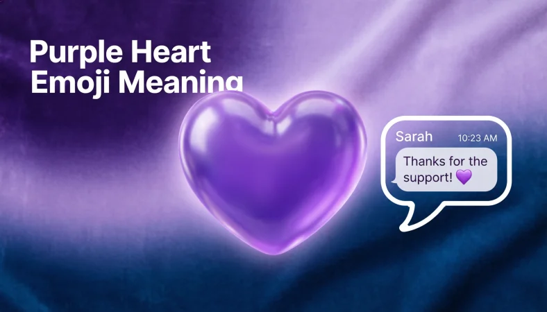 purple heart mean in text